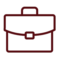 Brown briefcase icon