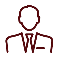 Silhouette of a professional man in a suit and tie